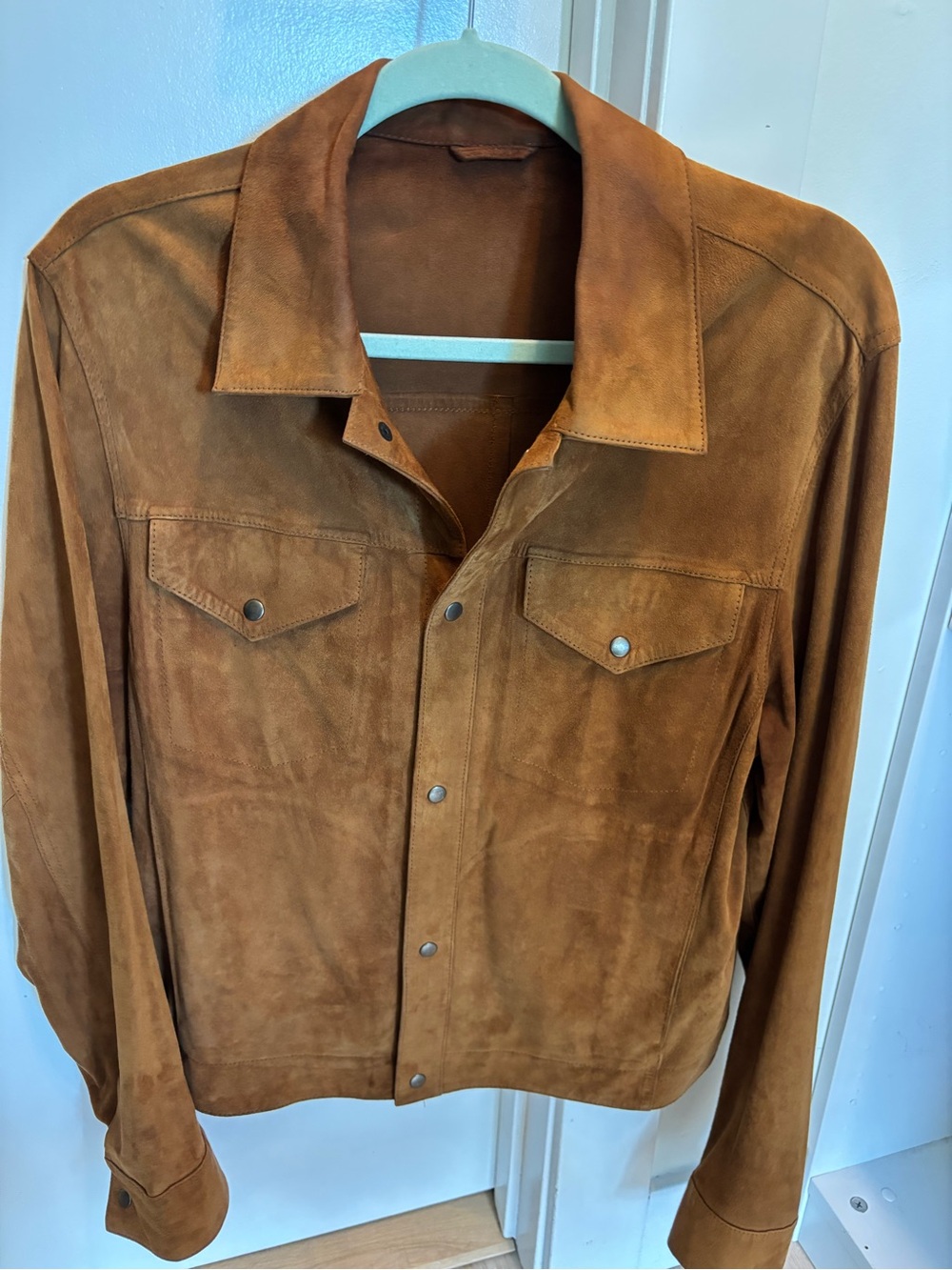 Stefanel suede shirt/jacket in tan